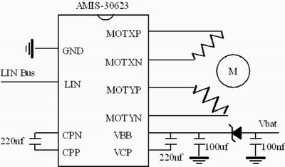 LIN總線(xiàn)從節(jié)點(diǎn)電路原理圖