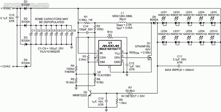 LED驅(qū)動器原理圖