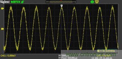 1KHz信號，測量值為913.894Hz