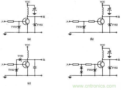 圖3:基于TVS晶體管保護(hù)電路實例