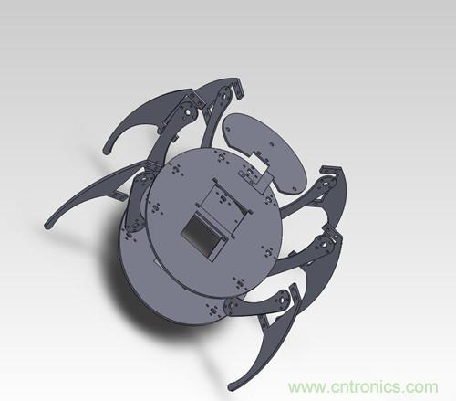 DIY：&ldquo;甲殼蟲&rdquo;機(jī)器人3D 模擬圖