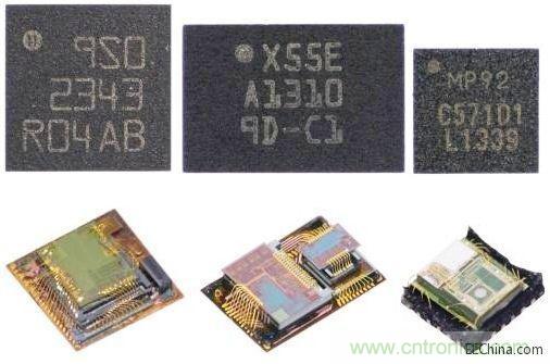 來自三家不同供應(yīng)商的9軸MEMS傳感器尺寸、內(nèi)部結(jié)構(gòu)都大不相同