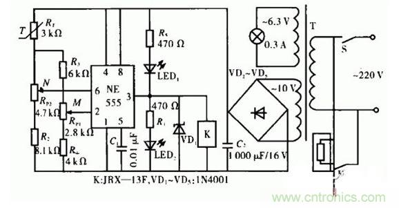 一款溫度區(qū)間控制電路設(shè)計