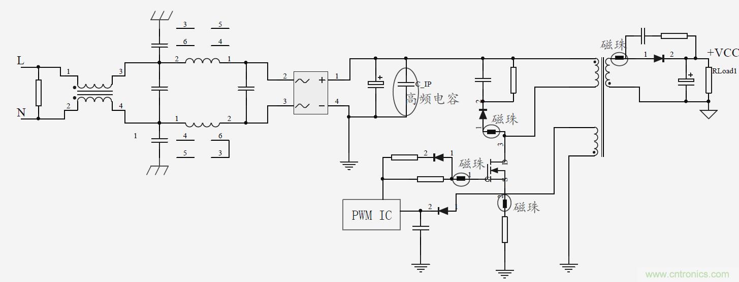 如何改善開關電源電路的EMI特性？