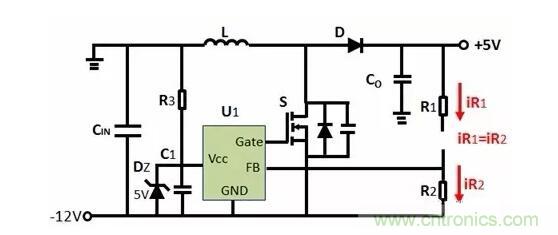 如何實現-12V輸入到+5V輸出? 如何實現-12V輸入到+5V輸出?