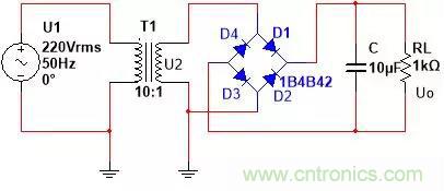 如何選擇單相橋式整流濾波電路中的電容電阻？