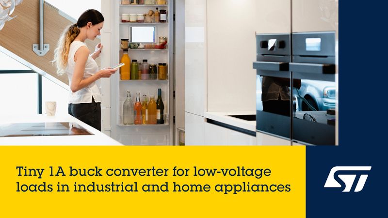 ST 新款微型單片降壓轉(zhuǎn)換器，用于智能電表、家電和工業(yè)電源轉(zhuǎn)換器提供低電壓電源