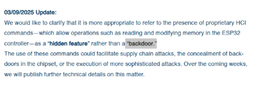 樂鑫ESP32系列芯片被曝存在“后門”？官方緊急回應(yīng)